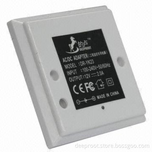 AC/DC Adapter for CCTV Camera, with 100 to 240V AC Input Voltage and 12 to 24W Output Power